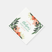 Tropisch bloemig gepersonaliseerd Baby shower Servet (Hoek)