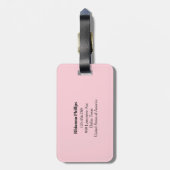 Tropisch bloemig gepersonaliseerd Bagagelabel (Achterkant verticaal)