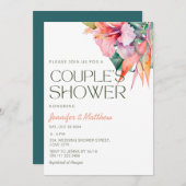 Tropisch bloemig Hibiscus Hawaiaans koppel bruisfe Kaart (Voorkant / Achterkant)