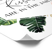 Tropisch bloemig Vrijgezellenfeest Hoeveel kussen  Poster (Hoek)