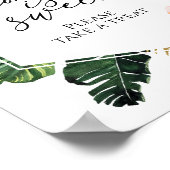 Tropisch bloemig Vrijgezellenfeest Liefde is lief  Poster (Hoek)