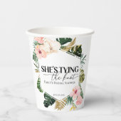 Tropisch Bloemig Ze gaat trouwen Bruidsfeest Papieren Bekers (Voorkant)