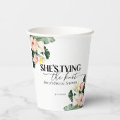 Tropisch Bloemig Ze gaat trouwen Bruidsfeest Papieren Bekers (Achterkant)