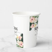 Tropisch Bloemig Ze gaat trouwen Bruidsfeest Papieren Bekers (Rechts)