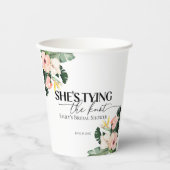 Tropisch Bloemig Ze gaat trouwen Bruidsfeest Papieren Bekers (Voorkant)