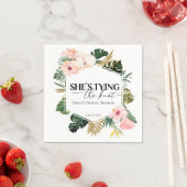 Tropisch Bloemig Ze gaat trouwen Bruidsfeest Servet (Insitu)