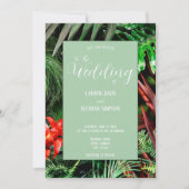 Tropisch Bloemmotief, Aardse Kleuren, Modern, Trou Kaart (Voorkant)