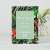 Tropisch Bloemmotief, Aardse Kleuren, Modern, Trou Kaart (Staand voorkant)