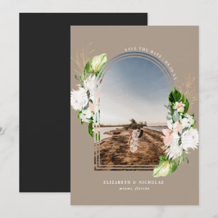 Tropisch Bloemmotief Boho Save the Date