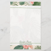 Tropisch bloemmotief gepersonaliseerd briefpapier (Voorkant)