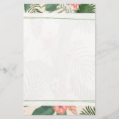 Tropisch bloemmotief gepersonaliseerd briefpapier (Achterkant)