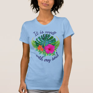 Tropisch Bloemmotief Het Is Goed Met Ziel Christel T-shirt