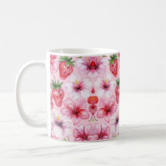 Tropisch Bloemmotief Koffiemok (Links)