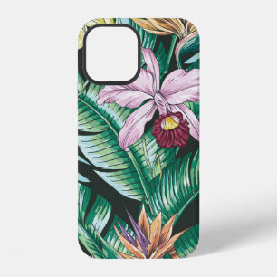 Tropisch bloemmotief naadloos patroon met exotisch iPhone 12 hoesje