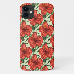 Tropisch bloemmotief naadloos patroon rode bloemen Case-Mate iPhone case