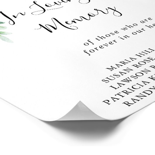 Tropisch bloemmotief 'Ter liefdevolle herinnering' Poster (Hoek)