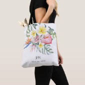 Tropisch Bloemmotief Tote Bag (Dichtbij)