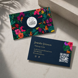 Tropisch bloemontwerp | Hibiscus & groen Visitekaartje