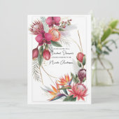 Tropisch Bloemparadijs Botanisch Goud Kaart (Staand voorkant)