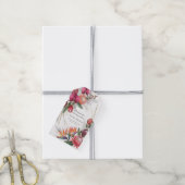 Tropisch Bloemparadijs Botanische Gouden Bruiloft Cadeaulabel (Met Touw)