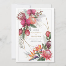Tropisch Bloemparadijs Botanische Gouden Bruiloft