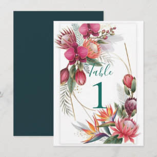 Tropisch Bloemparadijs Botanische Gouden Bruiloft  Kaart