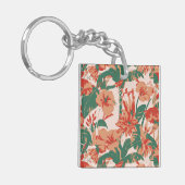 Tropisch bloemparadijs sleutelhanger (Voorkant Links)