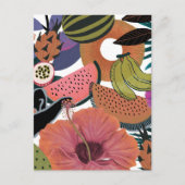 Tropisch bloempatroon briefkaart (Voorkant)