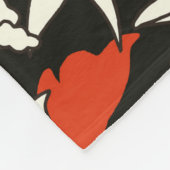 Tropisch bloempatroon fleece deken (Hoek)