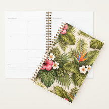Tropisch bloempatroon – Hibiscus, Monstera
