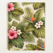 Tropisch bloempatroon – Hibiscus, Monstera  Planner (Voorkant)