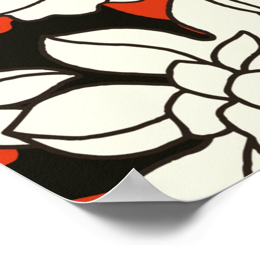 Tropisch bloempatroon poster (Hoek)