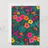 Tropisch Bloemschikken | Hibiscus & Groene Menu Kaart (Achterkant)