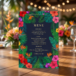 Tropisch Bloemschikken | Hibiscus & Groene Menu Kaart