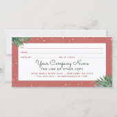 Tropisch Bloemscript Zwart Goud Cadeaubon (Achterkant)