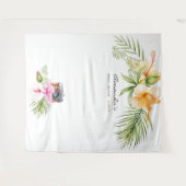 Tropisch bloemstrand bruidsdouche fotohokje wandkleed (Voorkant (horizontaal))