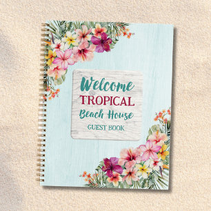 Tropisch Bloemstuk Botanisch Strandhuis Gastenboek Notitieboek