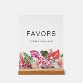 Tropisch Bloemstuk Favorieten Acryl Bord (Voorkant)