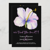 Tropisch Bloemstuk Knoop Net Getrouwd Strand Kaart (Voorkant / Achterkant)