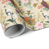 Tropisch  bloemtapijt cadeaupapier (Rol Hoek)