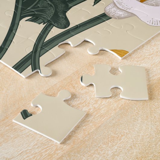 Tropisch bloemtapijt legpuzzel (Zijkant)