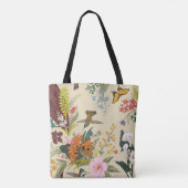 Tropisch bloemtapijt tote bag (Achterkant)