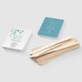 Tropisch Blue Floral Wedding Programme Fan Handwaaier (Niet-gemonteerd)