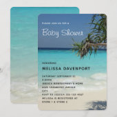 Tropisch Blue Ocean Beach Scene Photo Baby shower Kaart (Voorkant / Achterkant)