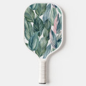 Tropisch blush blad pickleball paddle (Achterkant)