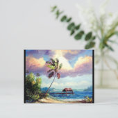 Tropisch Boat-huis Briefkaart (Staand voorkant)