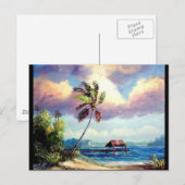 Tropisch Boat-huis Briefkaart (Voorkant / Achterkant)