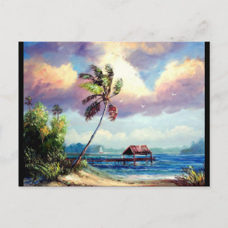 Tropisch Boat-huis Briefkaart