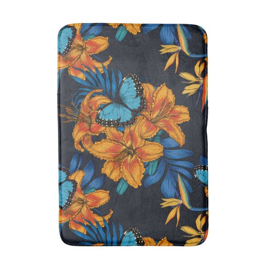 Tropisch boeket badmat (Voorkant Verticaal)