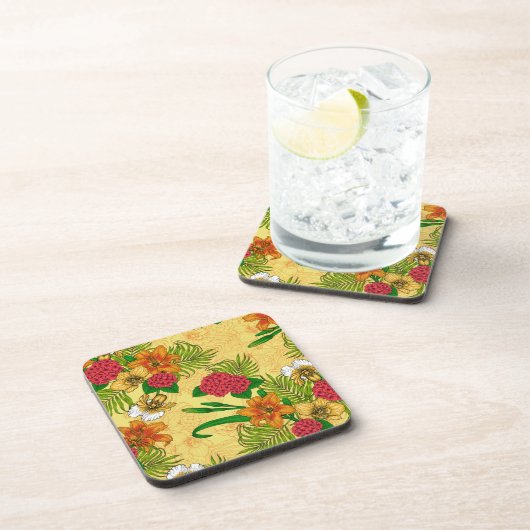 Tropisch boeket bier onderzetter (Rechterzijde)